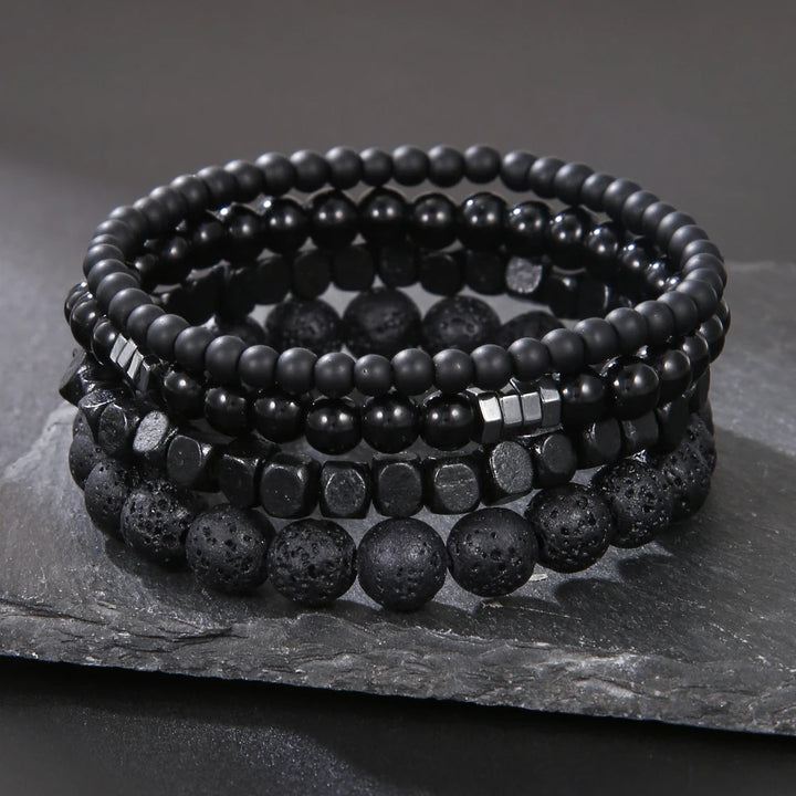 Black Gall Stone Bracelets – Men's Jewelry