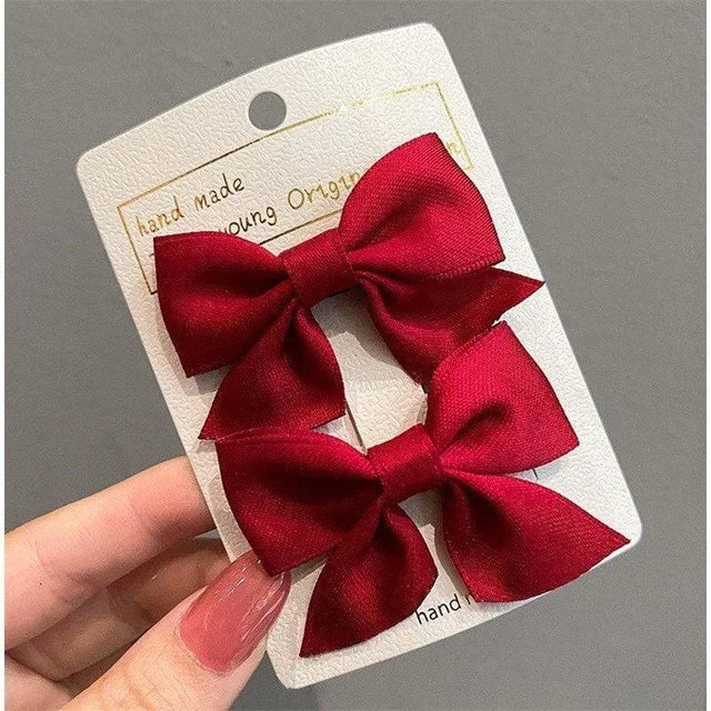 Bow Hair Clip Set – Elegant Flower Design