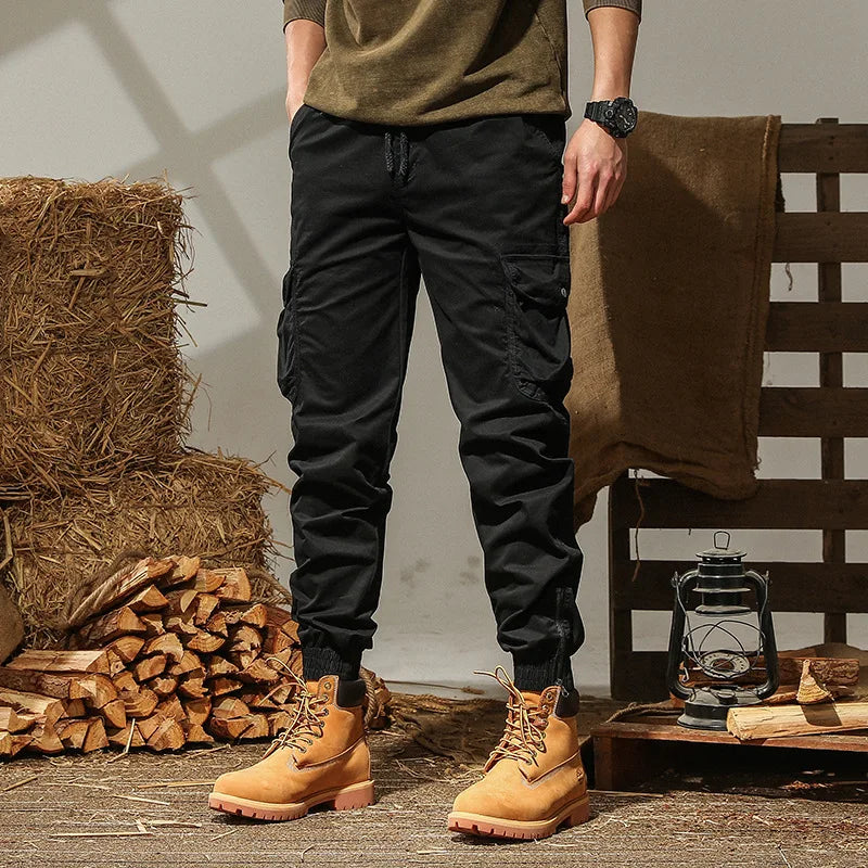 Retro Military Style Cargo Pants Cotton Loose Trousers Camouflage Streetwear Clothes