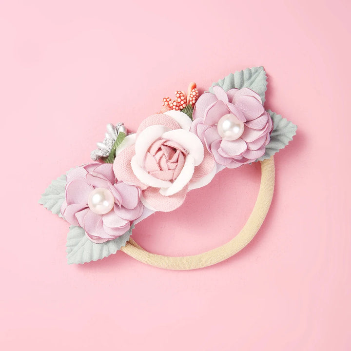 Baby Girl Headband – Elastic Floral Headwear