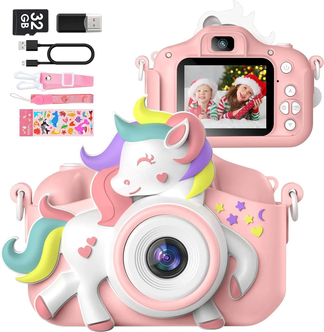 Kids Selfie Camera – 20MP HD 1080P with 32GB Card