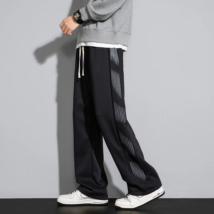 Fashionable Loose Straight Pants for Men 2024 Spring Autumn Season, Versatile Cotton Cargo Trousers