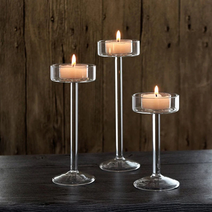 Glass Candle Holder Set – Tealight Home & Party Decor