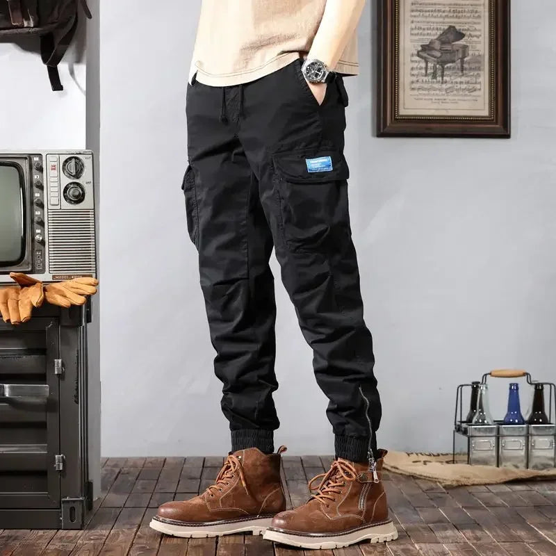 Trekking Autumn Male Trousers Motorcycle Khaki Brown Men's Cargo Pants Biker Nylon Cotton With Wholesale High Quality Street