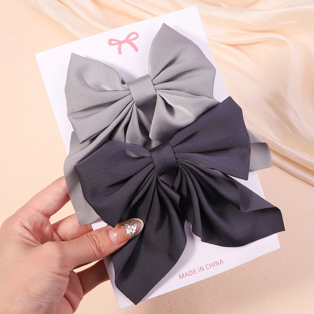 Sweet Print Bow Hair Clips – Summer Accessories