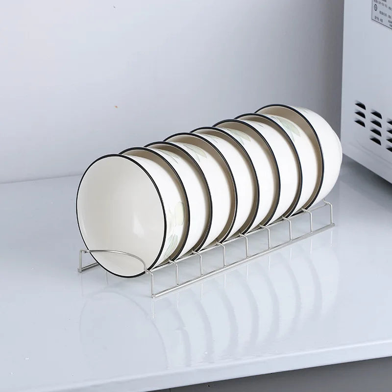 Dish Storage Rack Kitchen Utensils Drainer Rack Bakeware Rest Lid Organizer For Cabinet Home Pantry Dining Room Kitchen Utensils