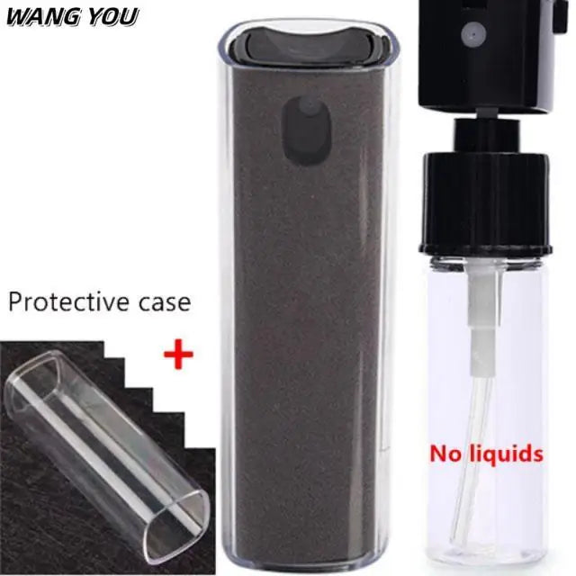 Q2 Microfiber Screen Cleaner Spray Bottle Set Mobile Phone Ipad Computer Microfiber Cloth Wipe Iphone Cleaning Glasses Wipes