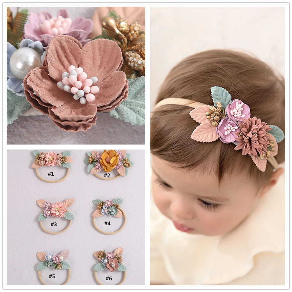 Baby Girl Headband – Elastic Floral Headwear