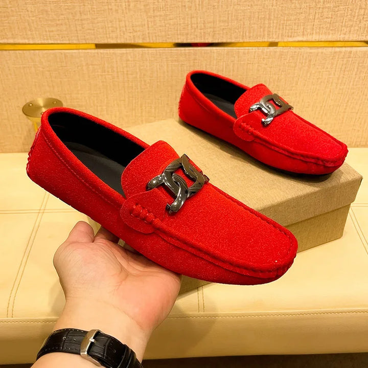 YRZL Loafers Men Big Size 48 Soft Driving Moccasins High Quality Flats Suede Leather Shoes Men Slip-on Luxury Loafers for Men