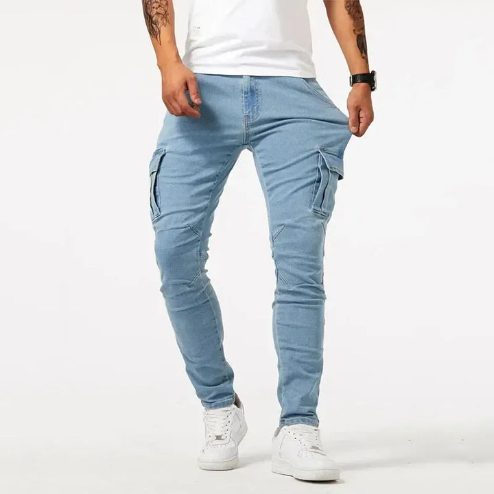 Korean Style Softener Skinny Ankle-Length Jeans for Men's Streetwear 2024 Spring, Male Fashion Pencil Pants