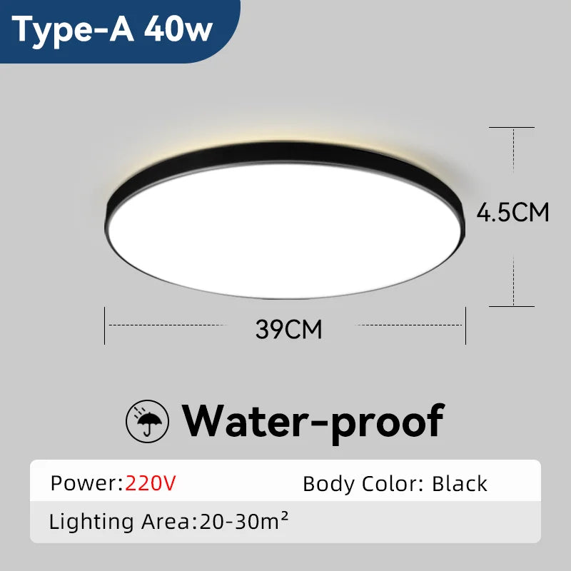 Modern Led Ceiling Lamp Ceiling Light Fixture Waterproof Bathroom Lights For Kitchen Bedroom Living Room Indoor Lighting 85-220V