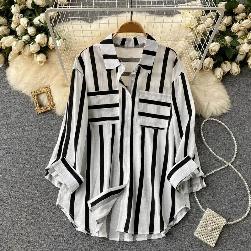 Striped Polo Blouse