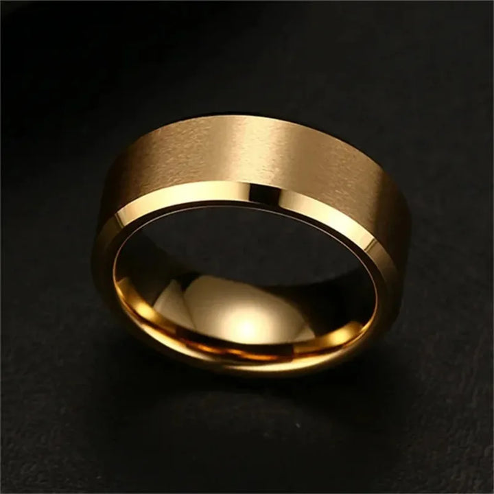 Charm Jewelry Ring for Men Women Stainless Steel Black Rings Wedding Engagement Band Quality Matte Male Jewelry