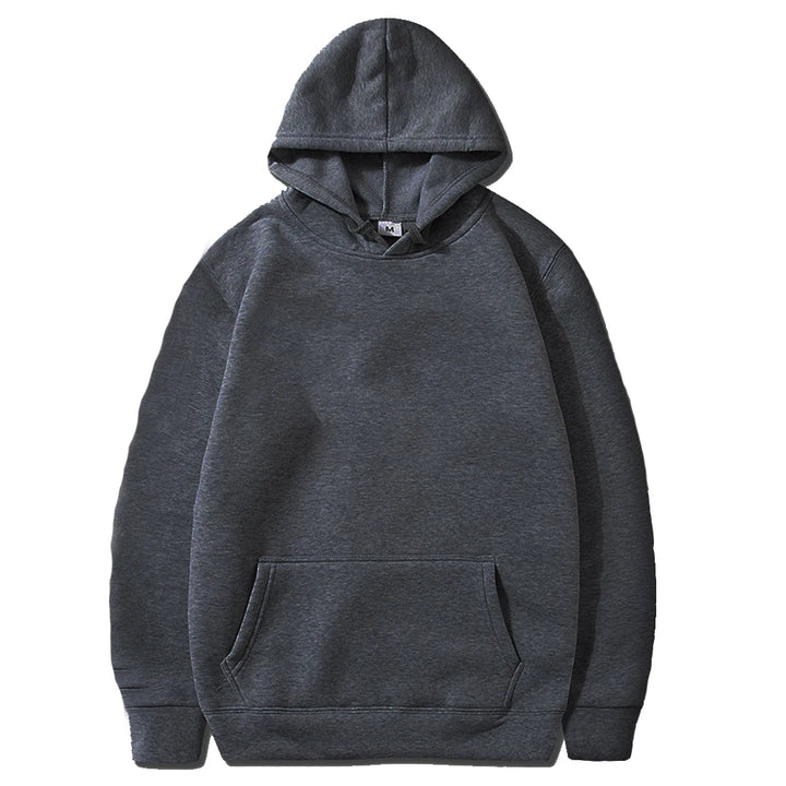 Men's Hoodie – Casual Solid Color Sweatshirt