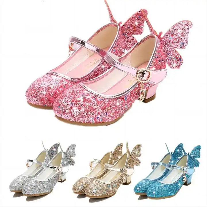 Butterfly Leather Shoes – High Heel Dance Shoes