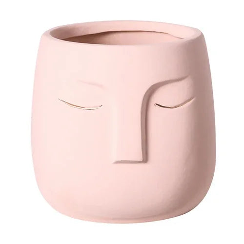 European Face Ceramic Planter