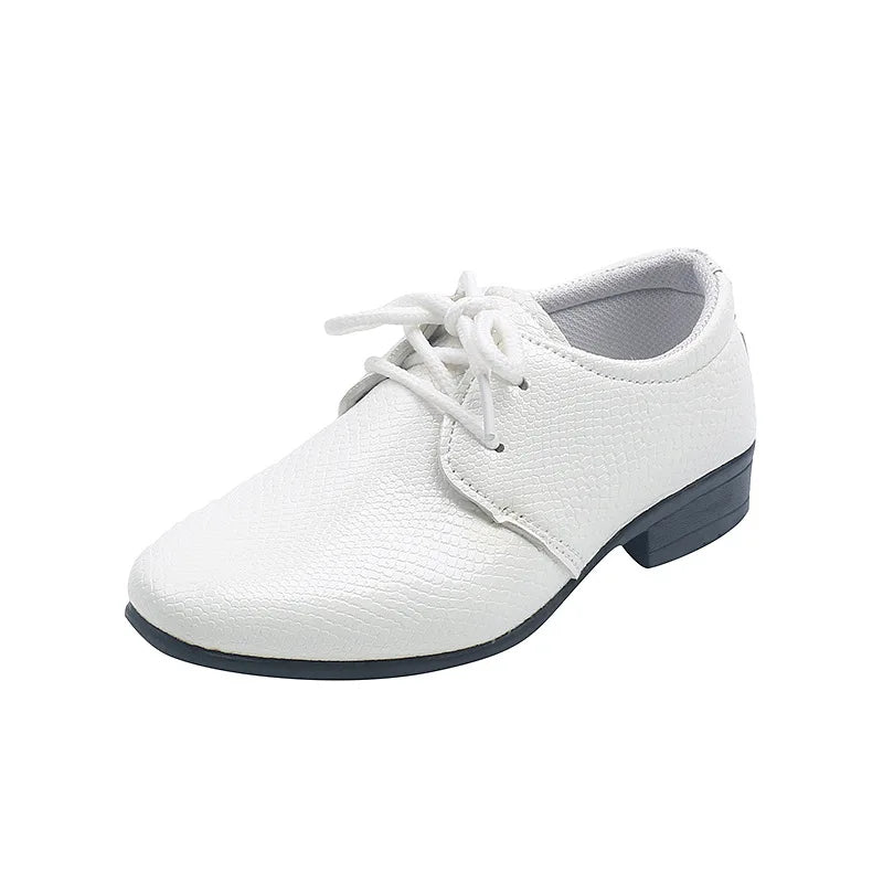 Boys Black Leather Shoes – Party Wedding