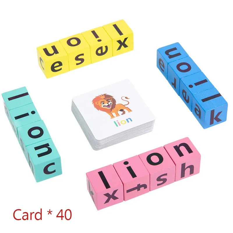 Montessori Wooden Letters Puzzle & Word Matching Game