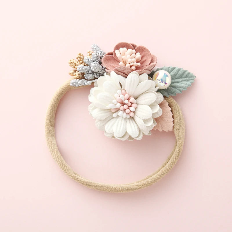 Baby Girl Headband – Elastic Floral Headwear