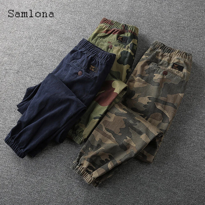 American Style Cargo Pants – Men's Elastic Waist Camo