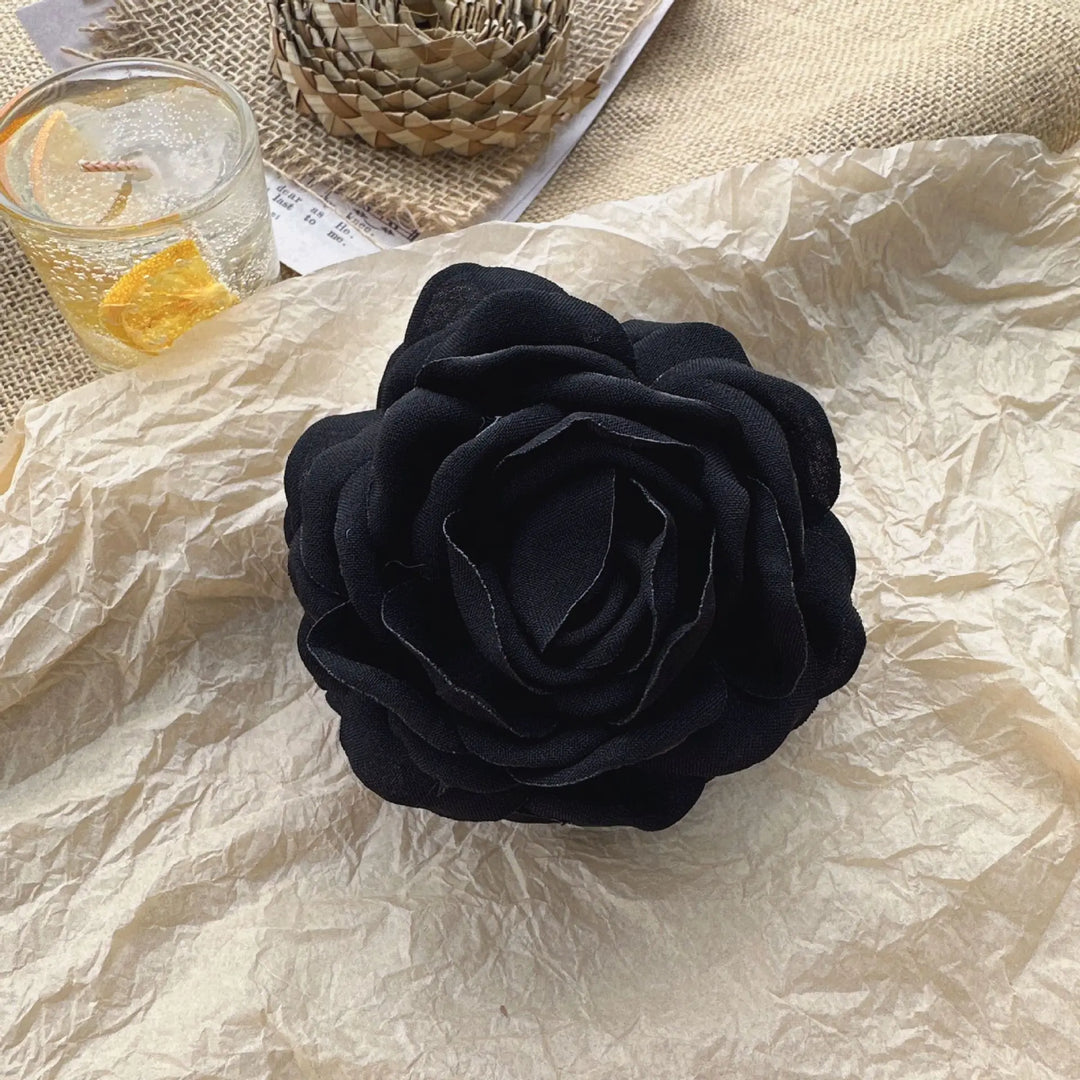 Stereoscopic Rose Flower Hair Clip Fpr Women Elegant Back of The Head Hair Shark Clip Fashionable Girl Hair Accessories