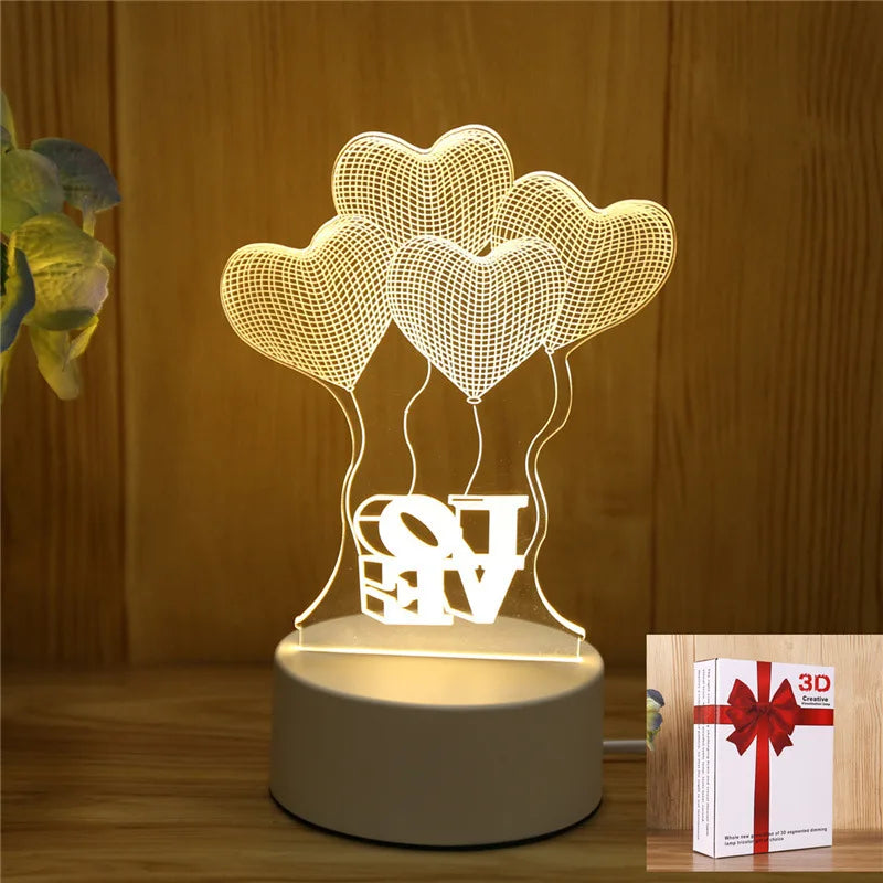 USB Acrylic Night Lights – Xmas Decor