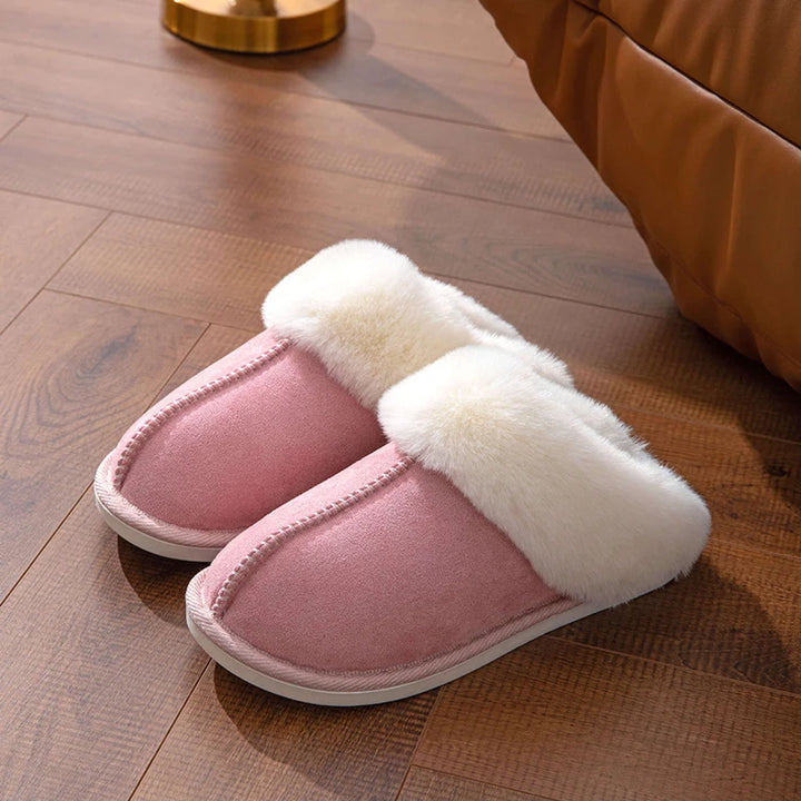 Winter Warm Fur Slippers – Women's Fluffy Home Slides