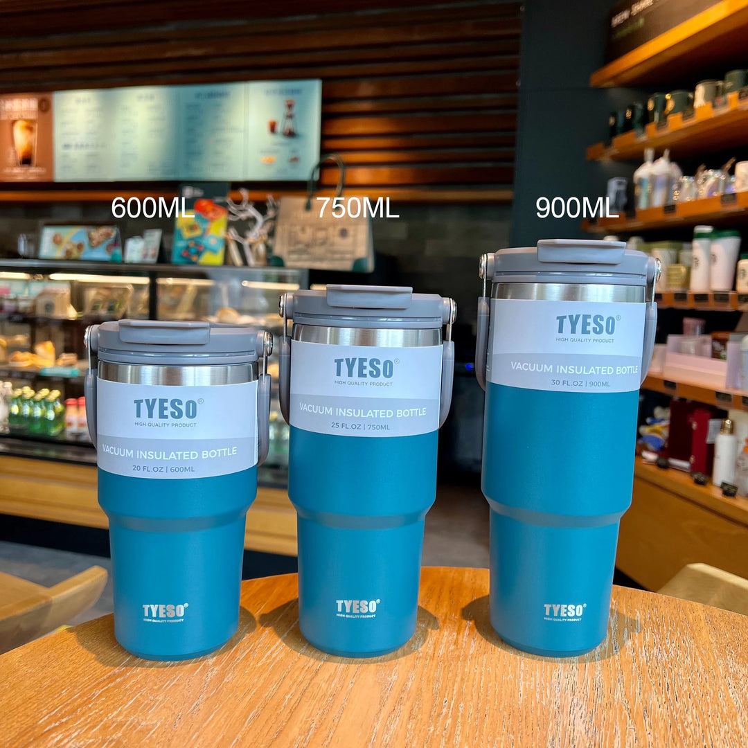 Tyeso Coffee Cup Stainless Steel Thermos Bottle Double-layer Insulation Cold And Hot Travel Mug Vacuum Flask Car Water Bottle