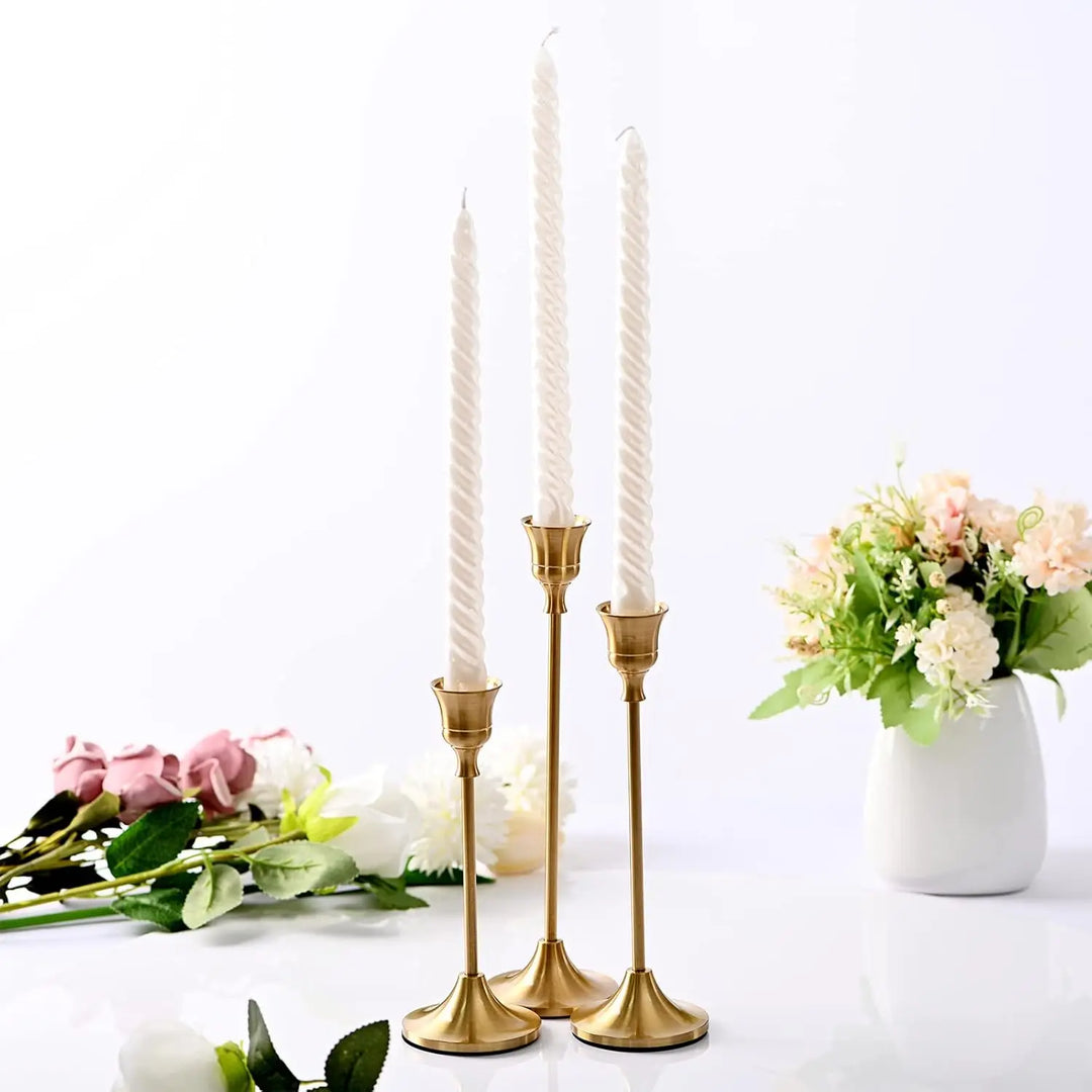 European Style Golden Candle Holders – Elegant Metal Candlestick