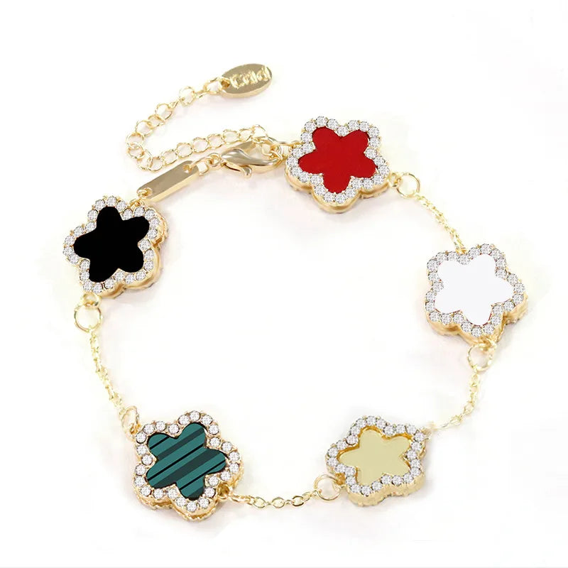 Five Leaf Flower Bracelet