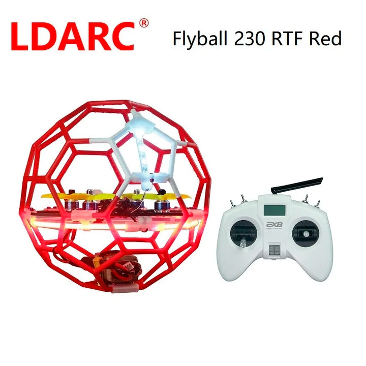 LDARC Flyball 230 Soccer Drone Fly ball RTF  with 2.4G 8Ch Radio Transmitter AC900RX F4 FC  4S Flying Quadcopter air footbal Toy