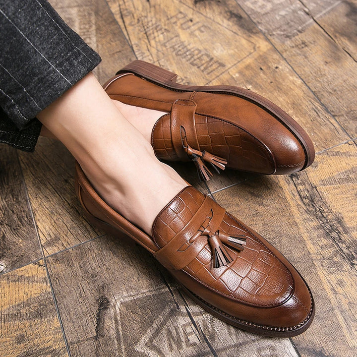 Leather Casual Loafers – Men's Slip-On Dress Shoes