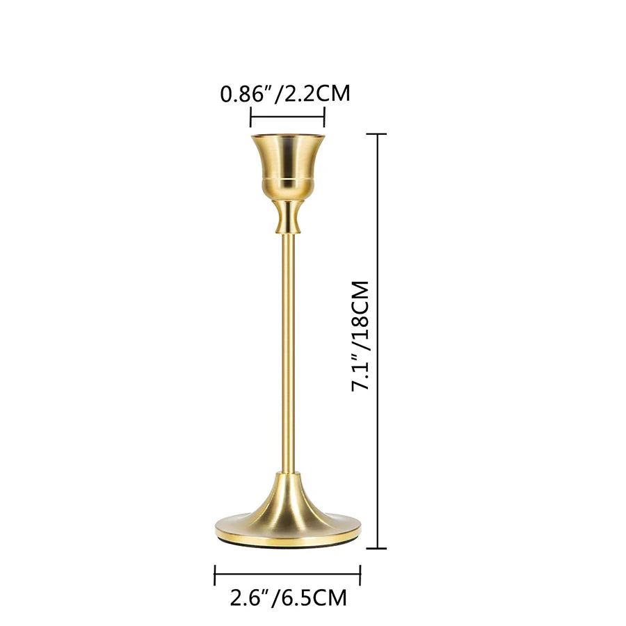 European Style Golden Candle Holders – Elegant Metal Candlestick