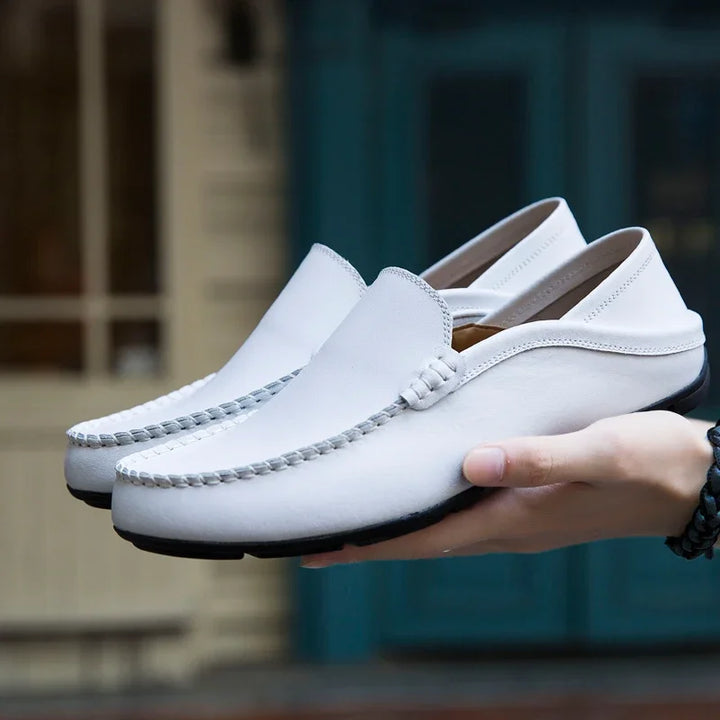 Men Shoes Casual Genuine Leather Mens Loafers Moccasins Designer Slip on Boat Shoes High Quality Chaussure Homme Plus Size 37-47