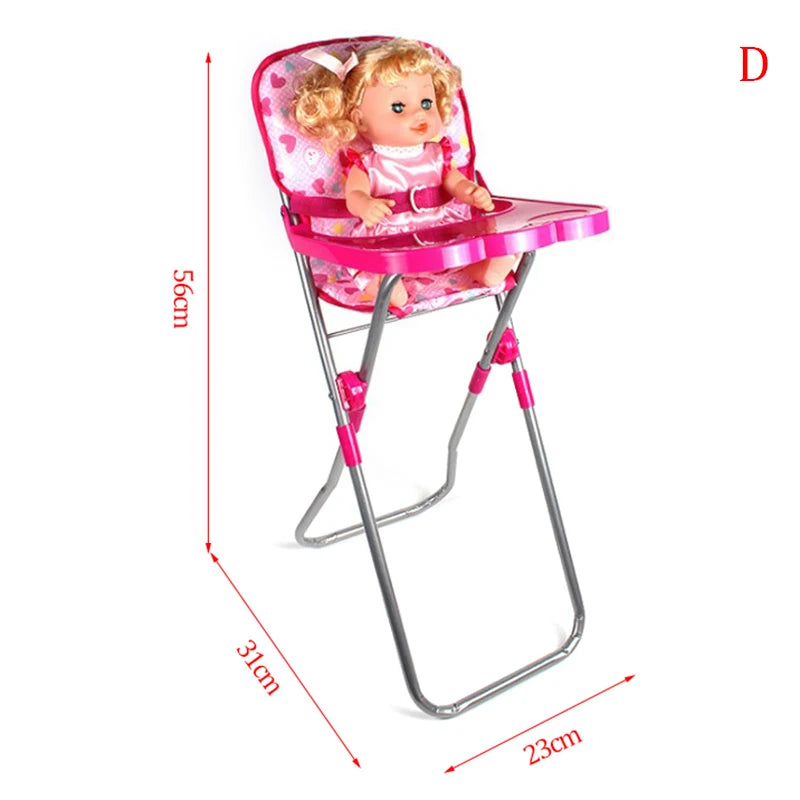 Doll House Furniture Set – Rocking Chair, Swing Bed & Dining Chair