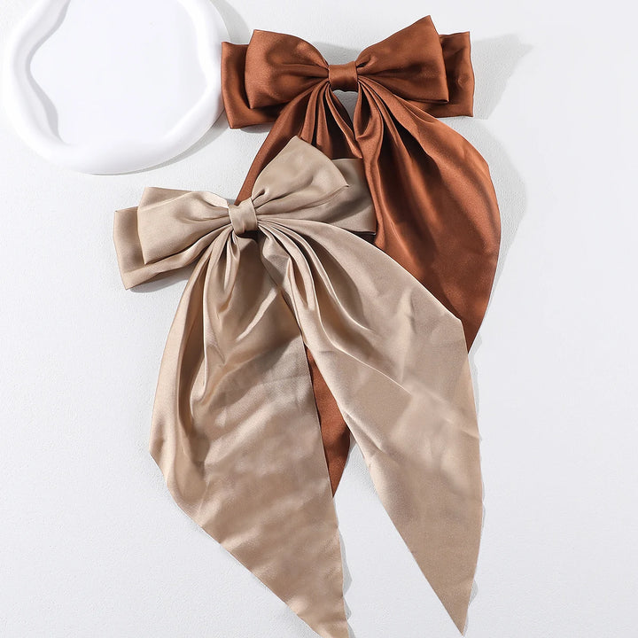 Elegant Bow Ribbon Hair Clip – Satin Bowknot Hairpin