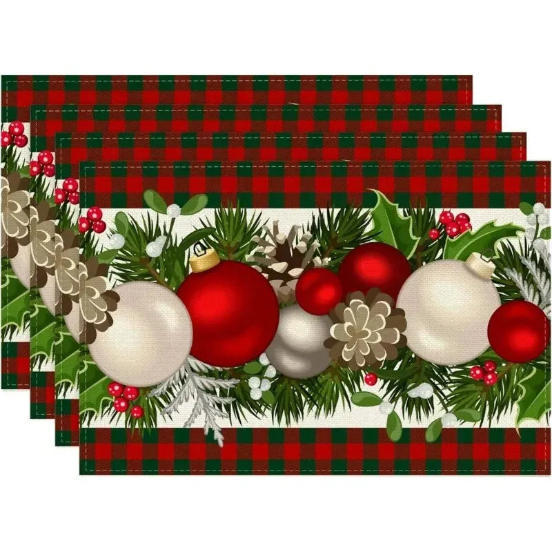 Christmas Placemats – Buffalo Check Plaid Set