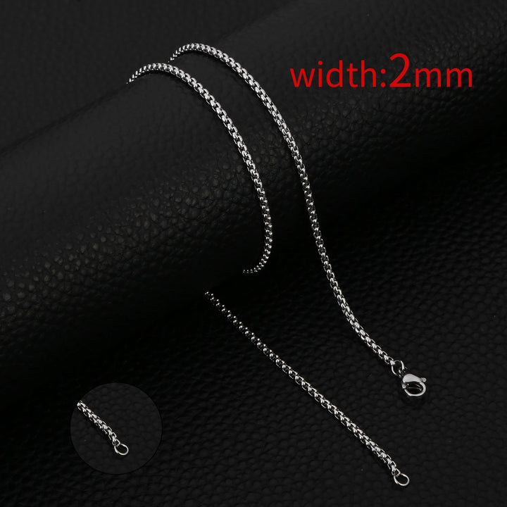 HIYEE Classic Rope Chain Men Necklace Width 2/3/4/5 MM Stainless Steel Figaro Cuban Chain Necklace For Men Women Jewelry