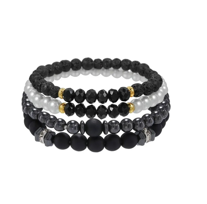 Black Gall Stone Bracelets – Men's Jewelry