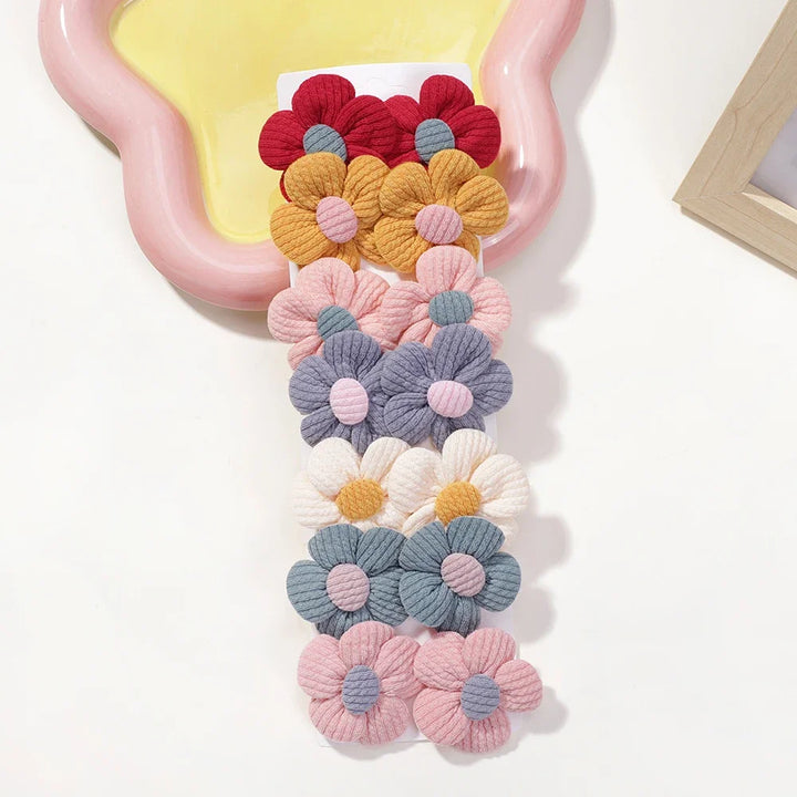 Children's Flower Hair Clip Set