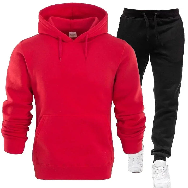 Basic Sweatshirt Hoodies & Pants Set