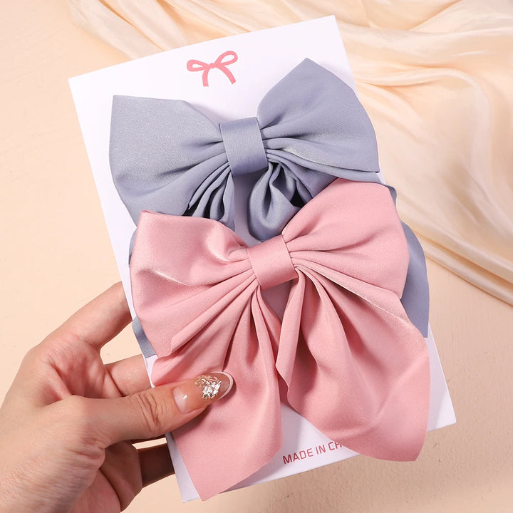 Sweet Print Bow Hair Clips – Summer Accessories