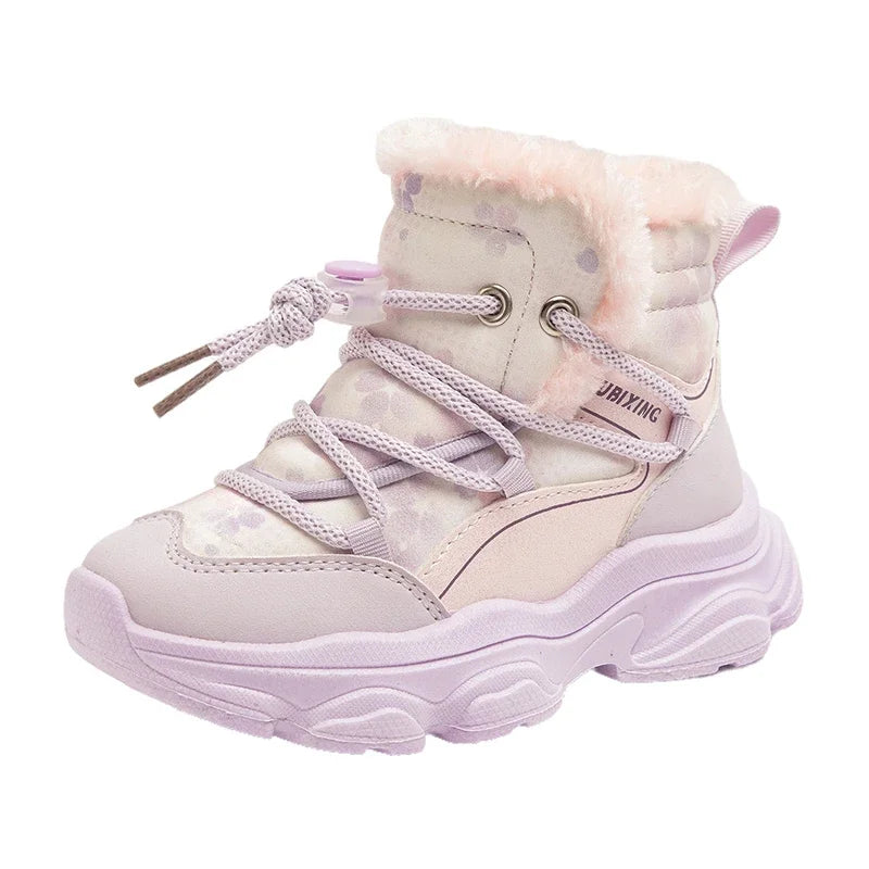 Kids' Short Boots – Suede Winter Snow Boots