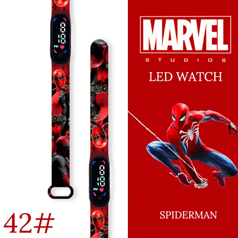 MINISO Spiderman Kids Digital Watch - Waterproof LED Sport Wristband