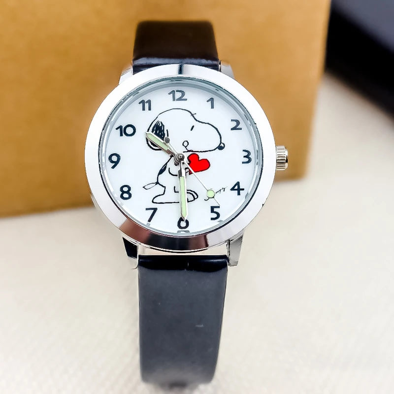 MINISO Snoopy Kids Quartz Watch - Kawaii Noctilucent Design