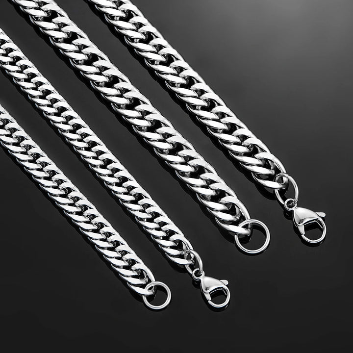 Stainless Steel Cuban Link Chains – Various Sizes