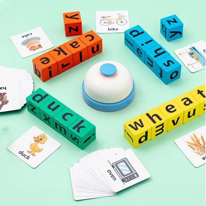 Montessori Wooden Letters Puzzle & Word Matching Game