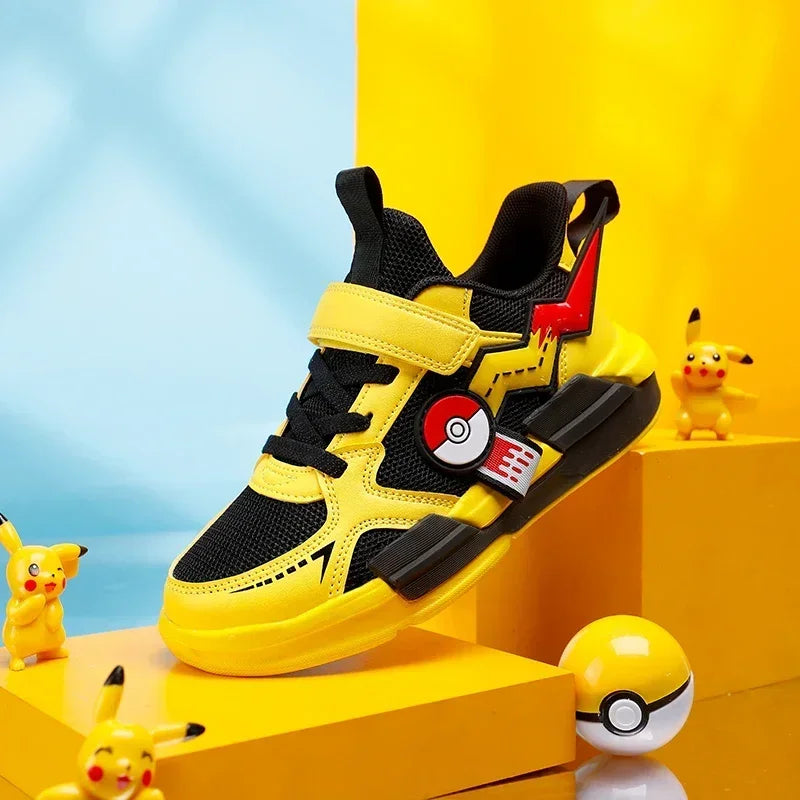 Kid Casual Sneakers  Pikachu Children Cartoon Sports Shoes  Boy Girl Student Running Shoe Breathable Lightweight Size EU28-39