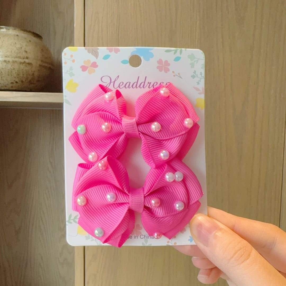 Baby Hair Bows – Ribbon Bowknot Clips