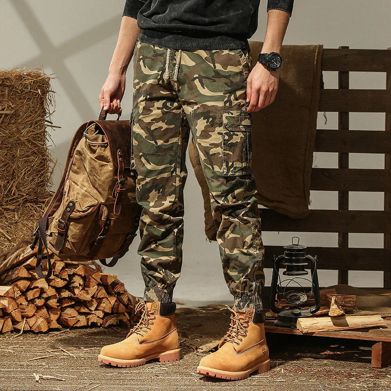 New Fashion Camouflage Cargo Pants Men Casual Harem Joggers Trousers Cotton Streetwear Clothes